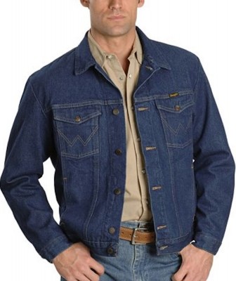 Куртка джинсовая Wrangler Western Cowboy Cut Unlined - темно-синяя (Prewashed Indigo)