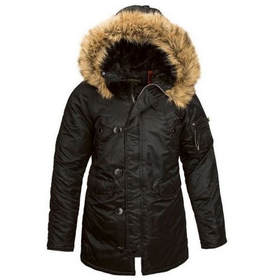 Картинка женской куртки Аляска Alpha Industries N-3B Women Parka, цвет черный