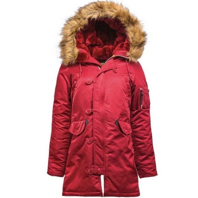 Картинка женской куртки Аляска Alpha Industries N-3B Women Parka, цвет красный