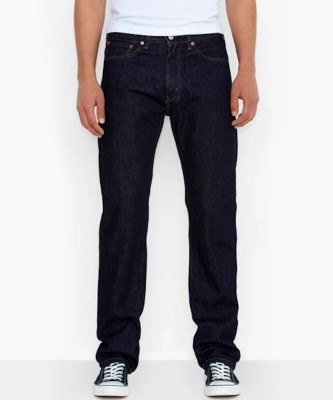Картинка джинсов Levis 505 Regular Fit - цвет: Rinse (тёмно-синий), вид спереди