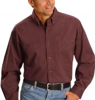 Картинка рубашки Wrangler Riggs Workwear 3W501BG Twill Work Shirt - Burgundy