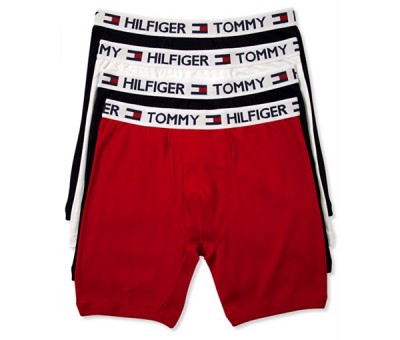 Картинка мужского нижнего белья - комплект из 4 боксеров Tommy Hilfiger 
Underwear Athletic Boxer Brief 4-Pack - комплект из синих и красных трусов
