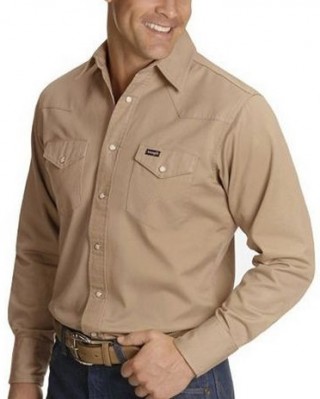 Сорочка Wrangler Cowboy Cut Twill Western Khaki Shirt
