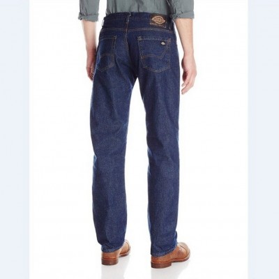 Картинка джинсов на фланелевой подкладке Dickies Relaxed Fit - Rinsed, вид 
сзади