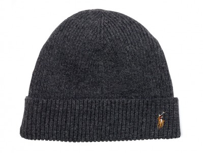 Картинка шапки Polo Ralph Lauren Signature Cuffed Merino Hat - Windsor Heather