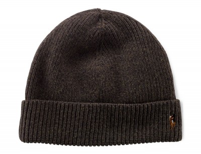 Картинка шапки Polo Ralph Lauren Signature Cuffed Merino Hat - Armadillo Olive