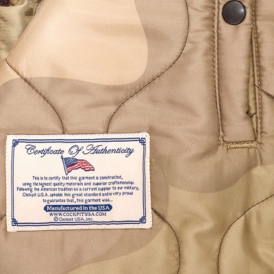Картинка подкладки короткой куртки парки Cockpit USA N-2B Short Winter Parka