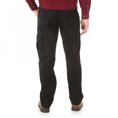 Картинка брюк карго с фланелевой подкладкой Wrangler Flannel Lined Cargo 
Pants - Black - вид сзади