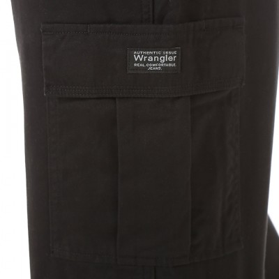 Картинка нашивки на брюках карго с фланелевой подкладкой Wrangler Flannel 
Lined Cargo Pants - Black