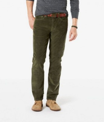 Картинка джинсов вельветовых Dockers Slim Fit Cord Jeans - Dark Olive
