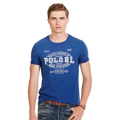 Картинка футболки Polo Ralph Lauren Custom Fit Cotton T-Shirt - Royal