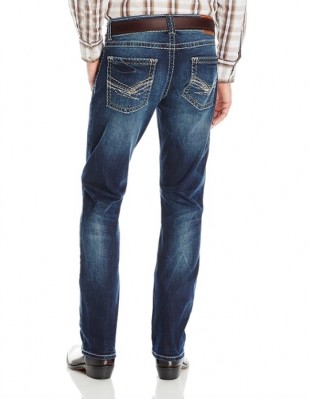 Картинка джинсов Wrangler Rock 47 Slim Fit Straight Leg Jeans - Music, вид сзади