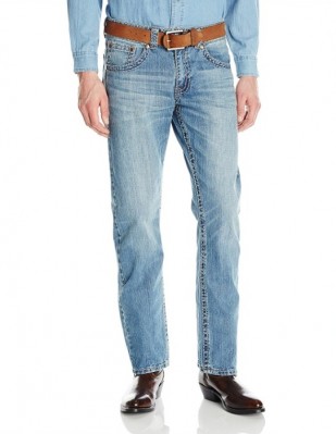 Картинка джинсов Wrangler Rock 47 Slim Fit Straight Leg Jeans - Record