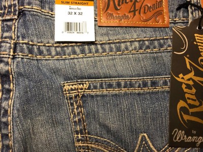 Джинсы Wrangler Rock 47 Slim Fit Straight Leg Jeans - Record
