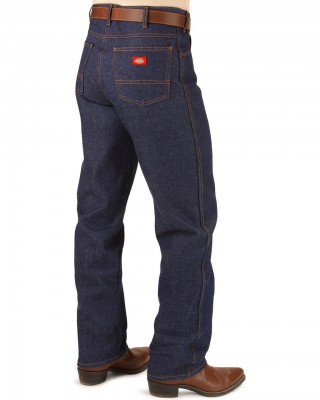 Фото джинсов Dickies Regular Straight Fit Rigid Indigo Blue Denim Jeans (плотный жесткий деним) вид сзади