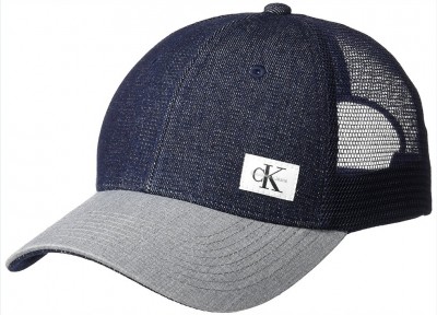 Фото джинсовой бейсболки Calvin Klein Denim Mesh Back Trucker Cap