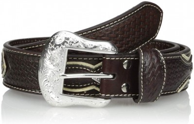 Фото ремня Nocona Pro Black Circle Silver Overlay