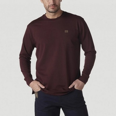 Футболка с длинным рукавом Wrangler Riggs Workwear - тёмно-бордовый (Burgundy)