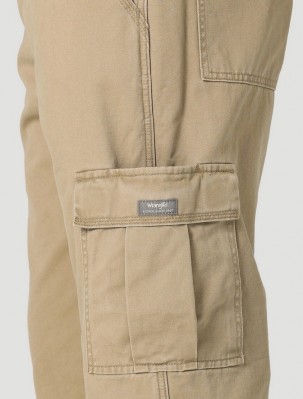 Картинка брюк карго на флисовой подкладке Wrangler - хаки