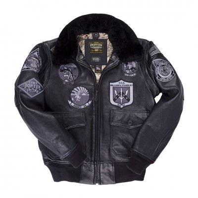 Картинка товара: летная кожаная куртка Cockpit USA Bogard by Mike B x Stealth Top Gun
