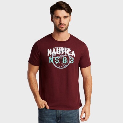 Картинка футболки Nautica Anchor Rope NS-83 Royal Burgundy T-Shirt