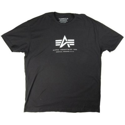 Картинка футболки Alpha Industries Logo, цвет черный