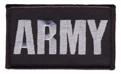 Картинка нашивки на липучке Army Black Patch
