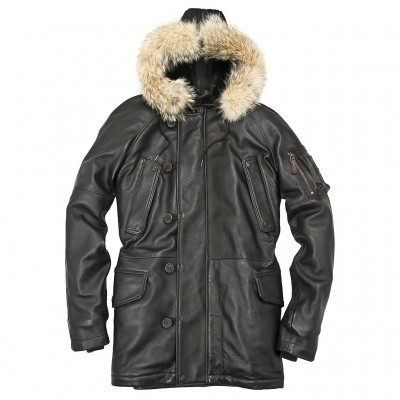 Картинка кожаной куртки Аляска Cockpit USA Lambskin N3B Long Parka