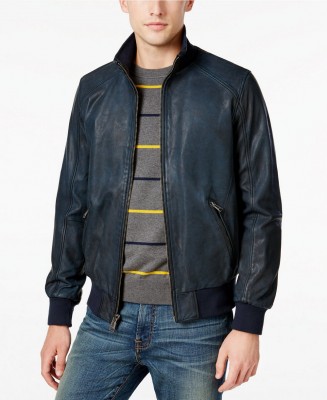 Картинка кожаной куртки Tommy Hilfiger Industrialist Leather Jacket
