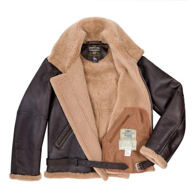 Бомбер Cockpit USA RAF Fighter Weight Sheepskin Bomber Jacket