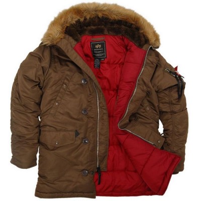 Картинка куртки Аляска Alpha Industries N3B Slim Fit в коричневом цвете