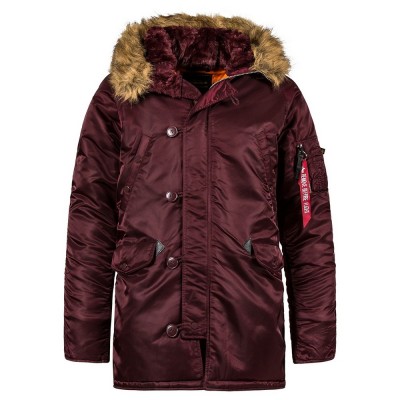 Куртка парка (Аляска) Alpha Industries N-3B Slim Fit - Maroon