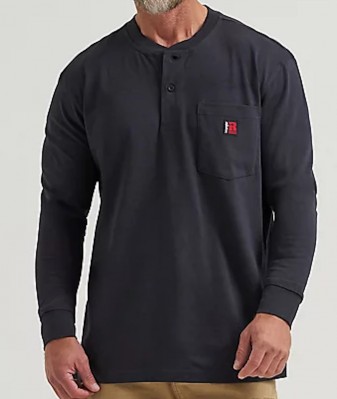 Футболка хенли с длинным рукавом Wrangler Riggs Workwear - темно-синий (Navy)