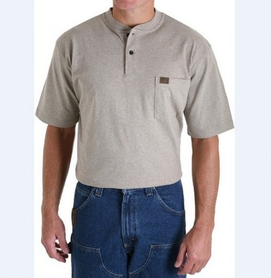 Футболка Wrangler Riggs Workwear Henley - Oatmeal Heather