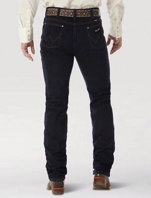 Картинка мужских джинсов Wrangler 933 Cowboy Cut Silver Edition Slim Fit - цвет: 
Dark Denim, вид сзади