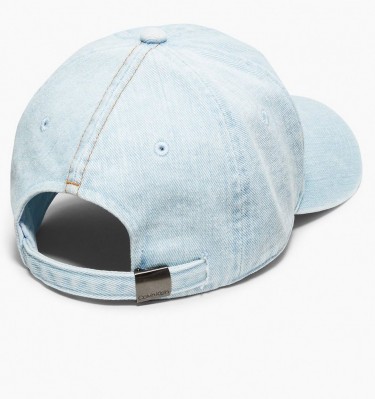Джинсовая бейсболка Calvin Klein Monogram Logo Light Washed Denim
