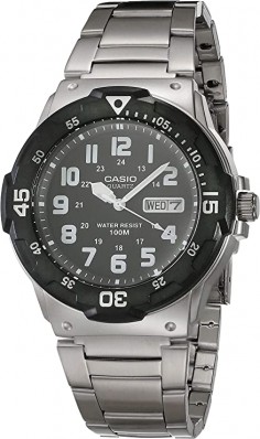 Мужские кварцевые часы Casio Diver Stainless Steel Strap MRW-200HD-1BVCF
