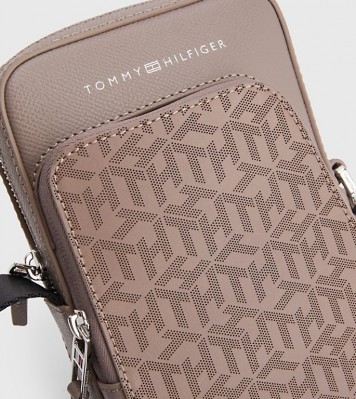 Кожаная сумка Tommy Hilfiger Reporter Leather City Taupe Bag