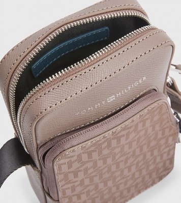 Кожаная сумка Tommy Hilfiger Reporter Leather City Taupe Bag
