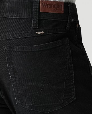 Вельветовые джинсы Wrangler Corduroy Regular Tapered Jeans (чёрные)