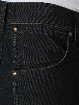Вельветовые джинсы Wrangler Corduroy Regular Tapered Jeans (чёрные)