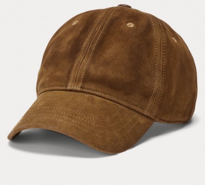 Бейсболка замшевая Polo Ralph Lauren Suede Ball Smith Brown Cap