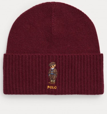 Шапка Polo Ralph Lauren Polo Bear Wool-Cashmere Beanie - Ruby