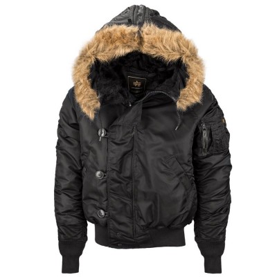Картинка куртки Аляска короткой Alpha Industries N-2B Parka - цвет черный