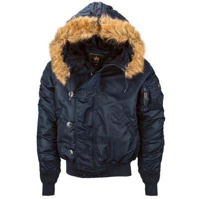 Картинка куртки Аляска короткой Alpha Industries N-2B Parka - цвет синий