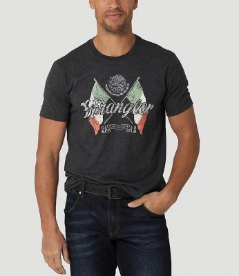 Футболка Wrangler Mexican Flag Caviar Heather T-Shirt