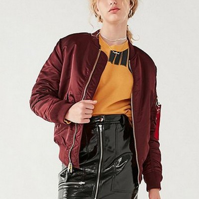 Женская куртка бомбер MA-1 Heritage - тёмно-бордовый (Maroon)