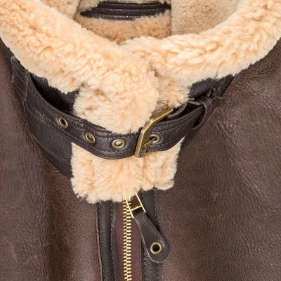 Бомбер Cockpit USA R.A.F Sheepskin Bomber Jacket Z2109 - коричневий