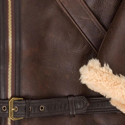 Бомбер Cockpit USA R.A.F Sheepskin Bomber Jacket Z2109 - коричневий