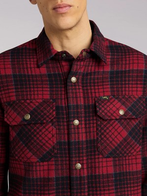Рубашка Lee 101 Plaid Wool Overshirt